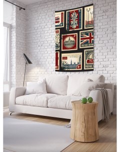 Вертикальное фотопанно на стену Английские марки 150x200 см Joyarty