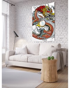 Вертикальное фотопанно на стену Божественный дракон 150x200 см Joyarty