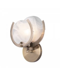 Настенный светильник Galicia 354 1 античная бронза белый плафон стекло E14 Bogate's