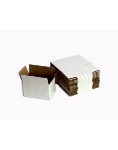 Подарочная белая картонная коробка 120х100х100 10 шт Новый свет