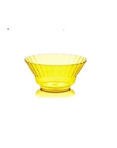 Креманка пластиковая Ондулина желтая 250мл 100шт с кристаллическим эффектом Nobrand