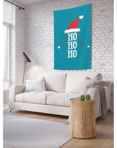 Вертикальное фотопанно на стену Хо хо хо в новогоднюю ночь 100x150 см Joyarty