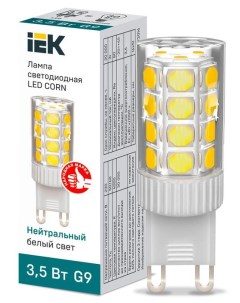 Лампа светодиодная Corn 3 5Втнейтр бел G9 230В керамика LLE Corn 4 230 40 G9 Iek