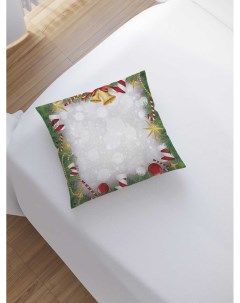 Наволочка декоративная Носки на Рождество на молнии 45x45 см Joyarty
