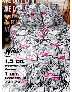 КПБ 1 5 поплин Winx 70х70 16734 1 16735 1 Winx manga Непоседа