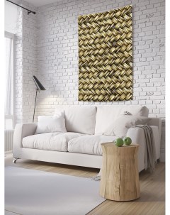 Вертикальное фотопанно на стену Соломенное плетение 150x200 см Joyarty