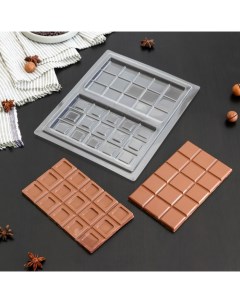 Форма для шоколада Плитка шоколада 26 5x21 см 10 шт Nobrand