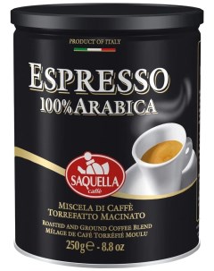 Кофе молотый Saquella Espresso Arabica 100 ж б 250 г Nobrand
