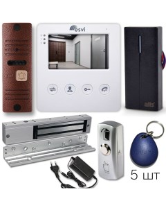 Комплект видеодомофона для дома с электромагнитным замком диагональ монитора 4 3 Esvi