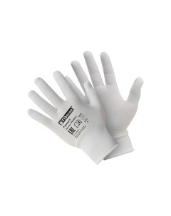 Перчатки полиэстер Для сборочных работ в и у 9 L белые PR BP021 Fiberon