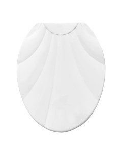 Сиденье крышка для унитаза Ракушка 44 5x37 см комплект креплений белая Росспласт