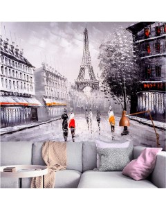 Бумажные фотообои бесшовные Париж 3 1 м2 200х155 см отделка стен декор для интерьера Verol