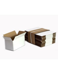 Подарочная белая картонная коробка 165х100х100 20 шт Новый свет