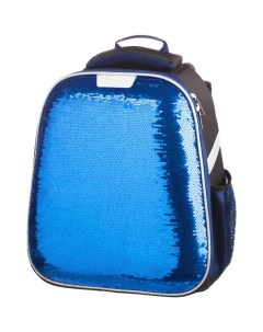 Ранец детский Sparkle Blue синий с пайетками №1 school