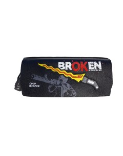Школьный плотный пенал для мальчиков Kris Broken Broken с кодовым замком черный 5352 Nobrand