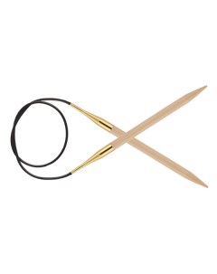 Спицы для вязания круговые деревянные Basix Birch 15мм 80см арт 35339 Knit pro