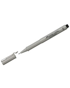 Ручка капиллярная Ecco Pigment 285982 черная 0 6 мм 10 штук Faber-castell
