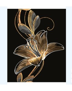 Картина по номерам с поталью 40х50 см Золотой цветок Delart