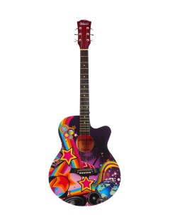 Акустическая гитара с анкером глянцевая Липа 4 4 40 дюйм BC4040 Rainbow Belucci