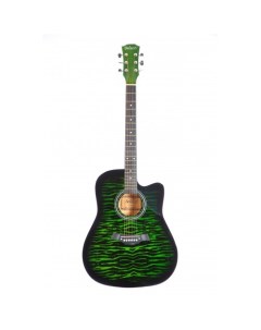 Акустическая гитара с анкером глянцевая Липа 4 4 40 дюйм BC4030 GR Зеленая Belucci