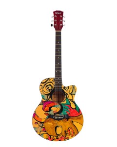 Акустическая гитара с анкером глянцевая Липа 4 4 40 дюйм BC4040 Lone Belucci