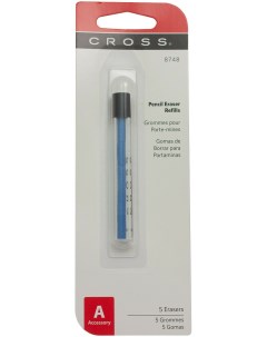 Ластик для механического карандаша без кассеты 0 7мм 5 шт блистер 8748 Cross