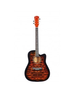 Акустическая гитара с анкером глянцевая Липа 4 4 40 дюйм BC4030 BS Тигровая Belucci