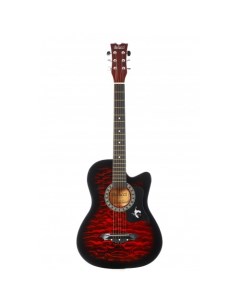 Акустическая гитара с анкером глянцевая Огненная Липа 7 8 38 дюйм BC3830 RDS Belucci