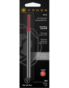 Стержень для ручки роллера стандартный тонкий красный блистер 8019 Cross