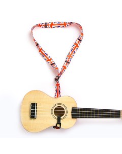 Ремень для укулеле текстиль 50 см британский 9308129 Music life