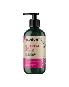 Шампунь для волос с кератином для придания гладкости Ecoderma