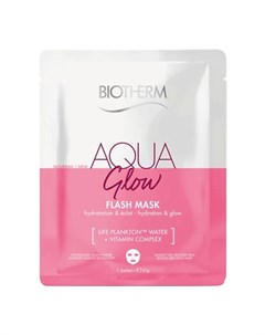 Тканевая маска для лица Увлажнение и Сияние Aqua Glow Flash Mask Biotherm