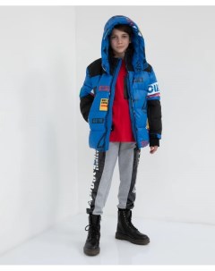 Куртка зимняя с капюшоном из комбинированной плащовки с функциональными деталями Gulliver