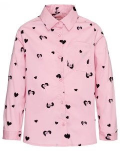 Розовая удлиненная рубашка Button blue