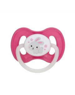 Babies Пустышка симметричная силиконовая Bunny company 6 18 мес цвет розовый Canpol