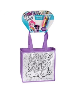 Сумочка для росписи MultiArt My Little Pony с фломастерами и стразами на блистере Симбат