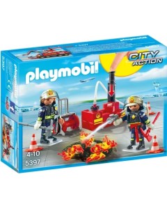 Конструктор Операция по тушению пожара с водяным насосом Playmobil