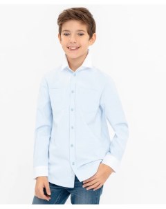 Голубая нарядная рубашка Button blue