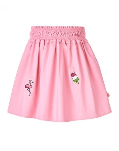 Розовая юбка с принтами Button blue