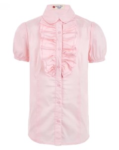 Розовая приталенная блузка Button blue