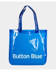Сумка шоппер синяя Button blue