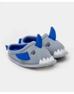 Тапочки домашние в виде акулы серые Button blue