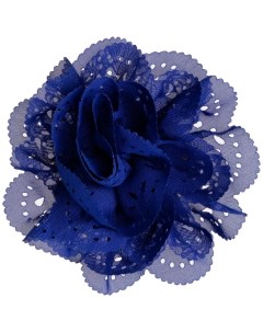 Синяя заколка с цветком Button blue