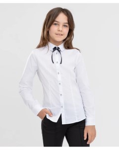 Блузка с галстуком белая Button blue