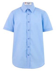 Голубая приталенная рубашка Button blue