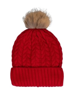 Красная вязаная шапка на подкладке Gulliver