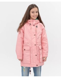 Розовое пальто Button blue