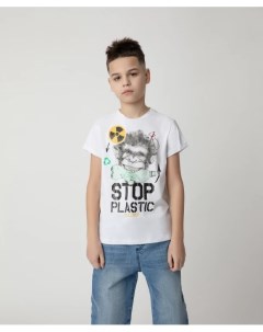 Футболка Stop Plastic для мальчика Gulliver
