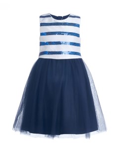 Синее нарядное платье с пайетками Button blue