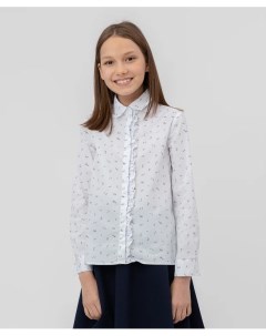 Белая рубашка с принтом Button blue